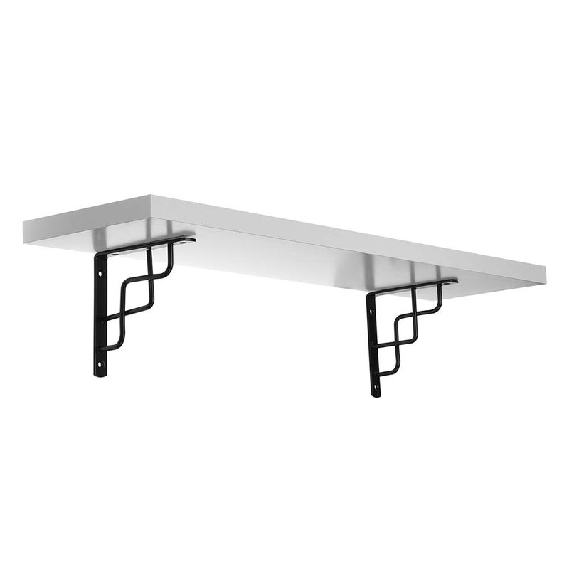 Dewell 2 Pcs 6inch L Shape Decorative Shelf Brackets, Wall Mounted Shelf Supports Black, LSB150 - Image 3